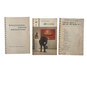 Printing Color Negatives E-66 & 5-58 Evaluating Color Negitives-1959 lot of 3